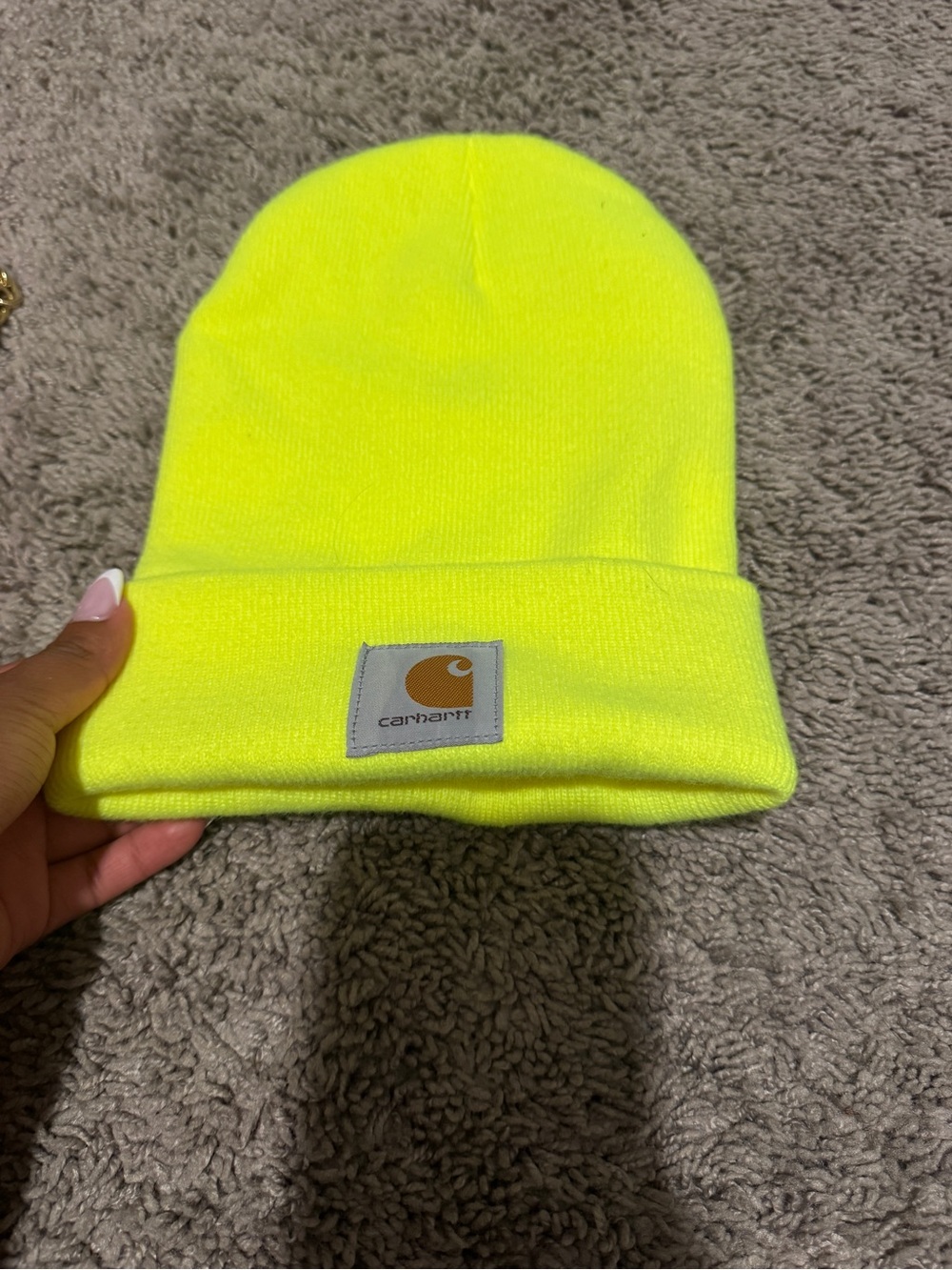 Carhartt High-Visibility Neon Yellow Cuffed Beanie